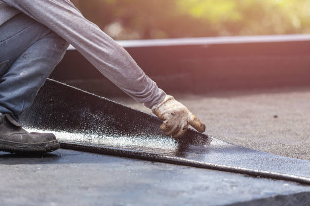 Professional Exterior Waterproofing technician working in East Leroy, MI